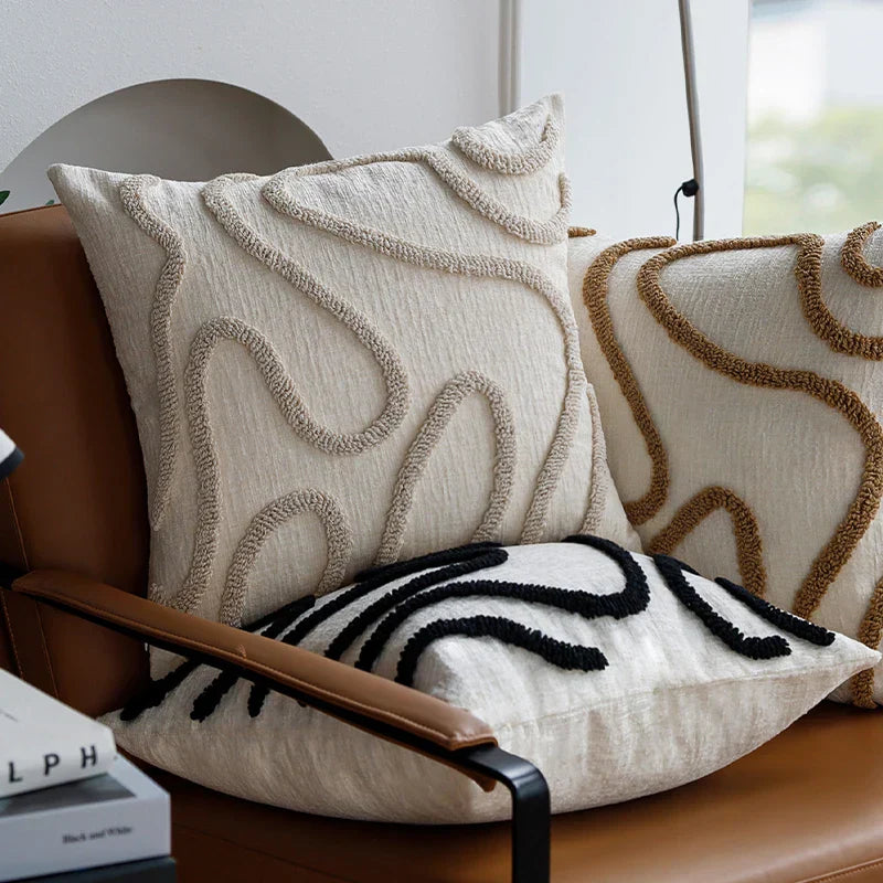 Sabella – Coussin Déco en Chenille Boho