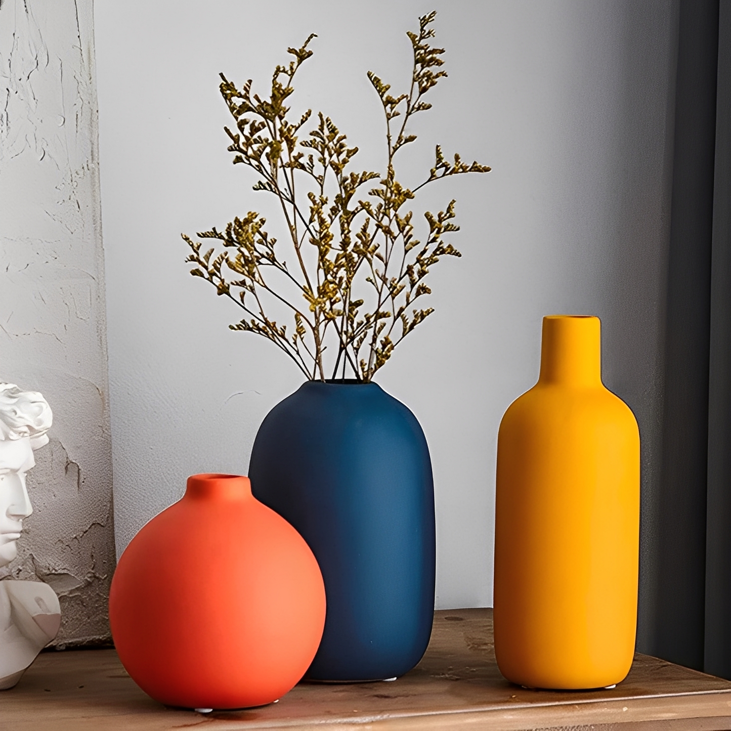 Clara – Style Nordique Vase en Céramique Blanche