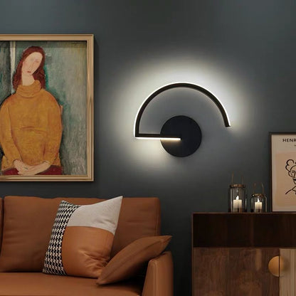 Saran – Art Minimal Applique Murale Semi-Cercle