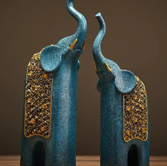 Nolan – Élégante sculpture d'éléphants (ensemble de 2)