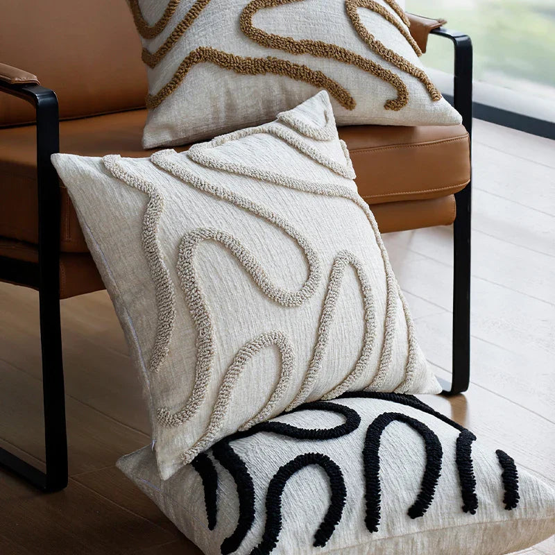 Sabella – Coussin Déco en Chenille Boho