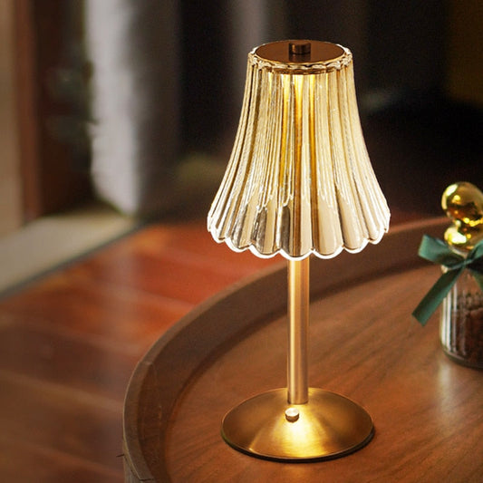 Lampe Cristal Dorée – Éclat raffiné pour déco luxueuse