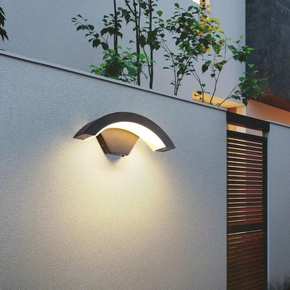 Kairo – Lampe Murale Extérieure Incurvée Étanche