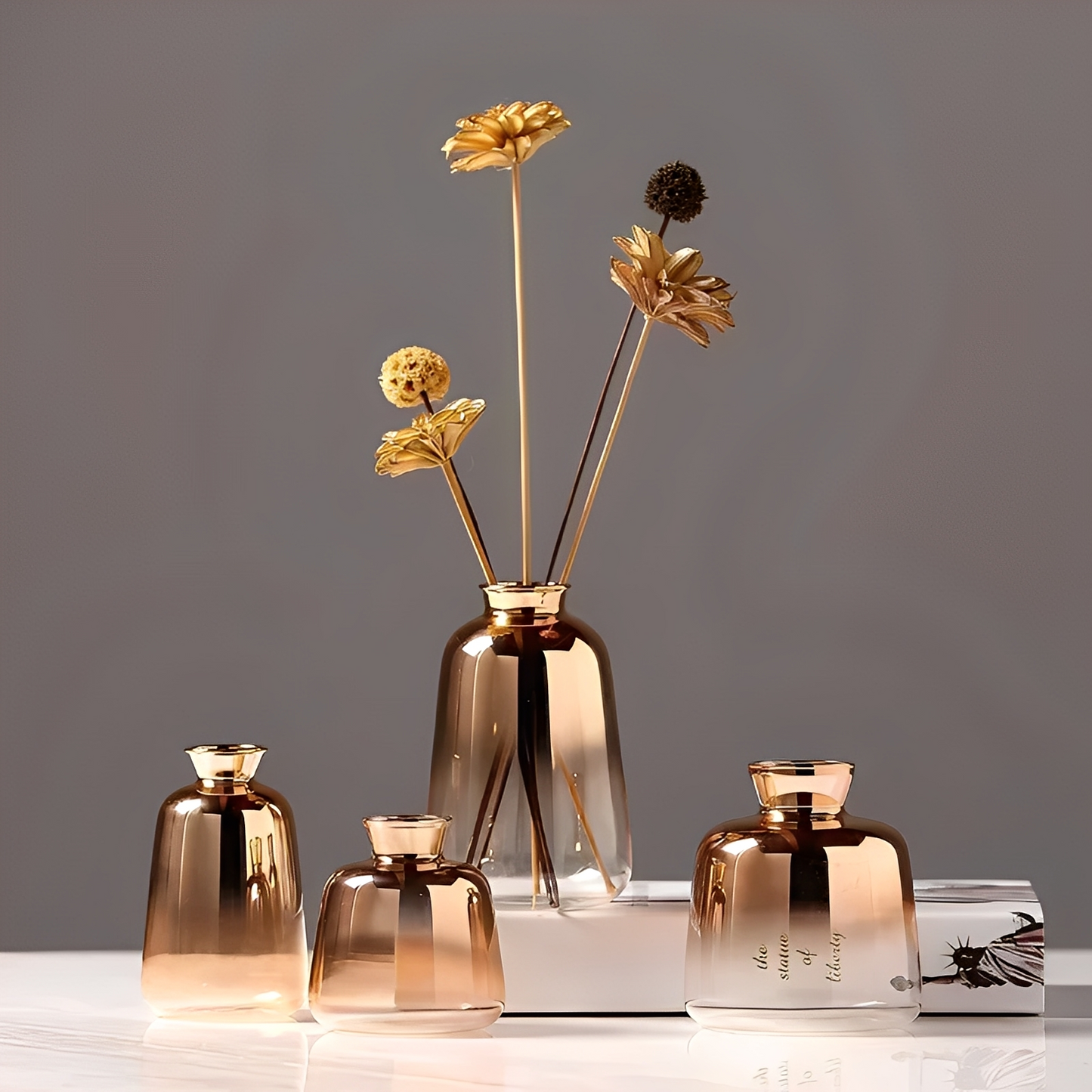 Nadine – Vase en verre moderne avec effet de dégradé