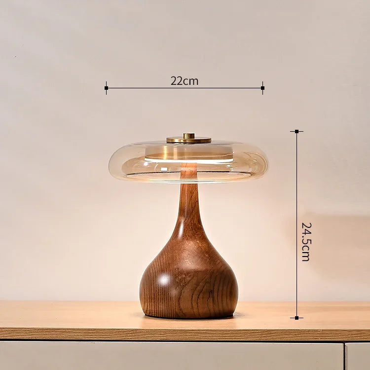 Kina – Lampe de chevet en bois naturel