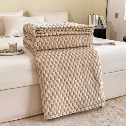 Bianca – Couverture en flanelle multifonctionnelle uni