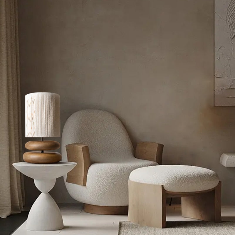 Sza – Lampe de table créative en bois massif