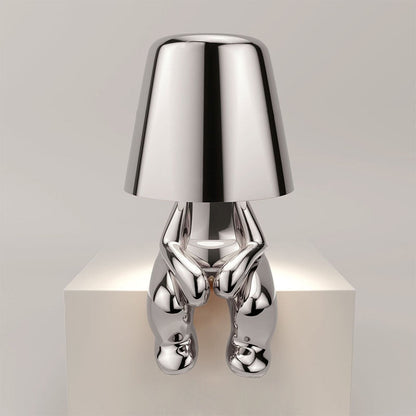 Kaori – Statue Penseur Dorée Lampe de Table