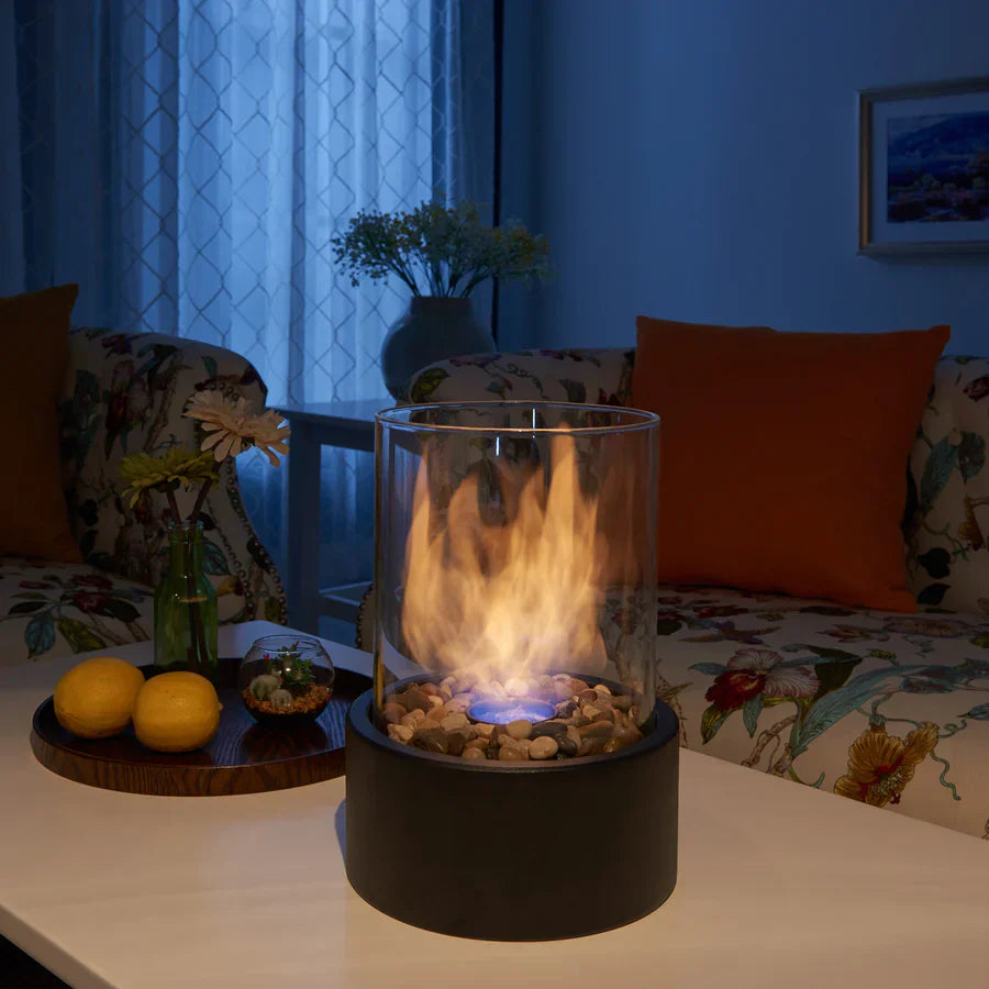 Neris – Cheminée en verre portable