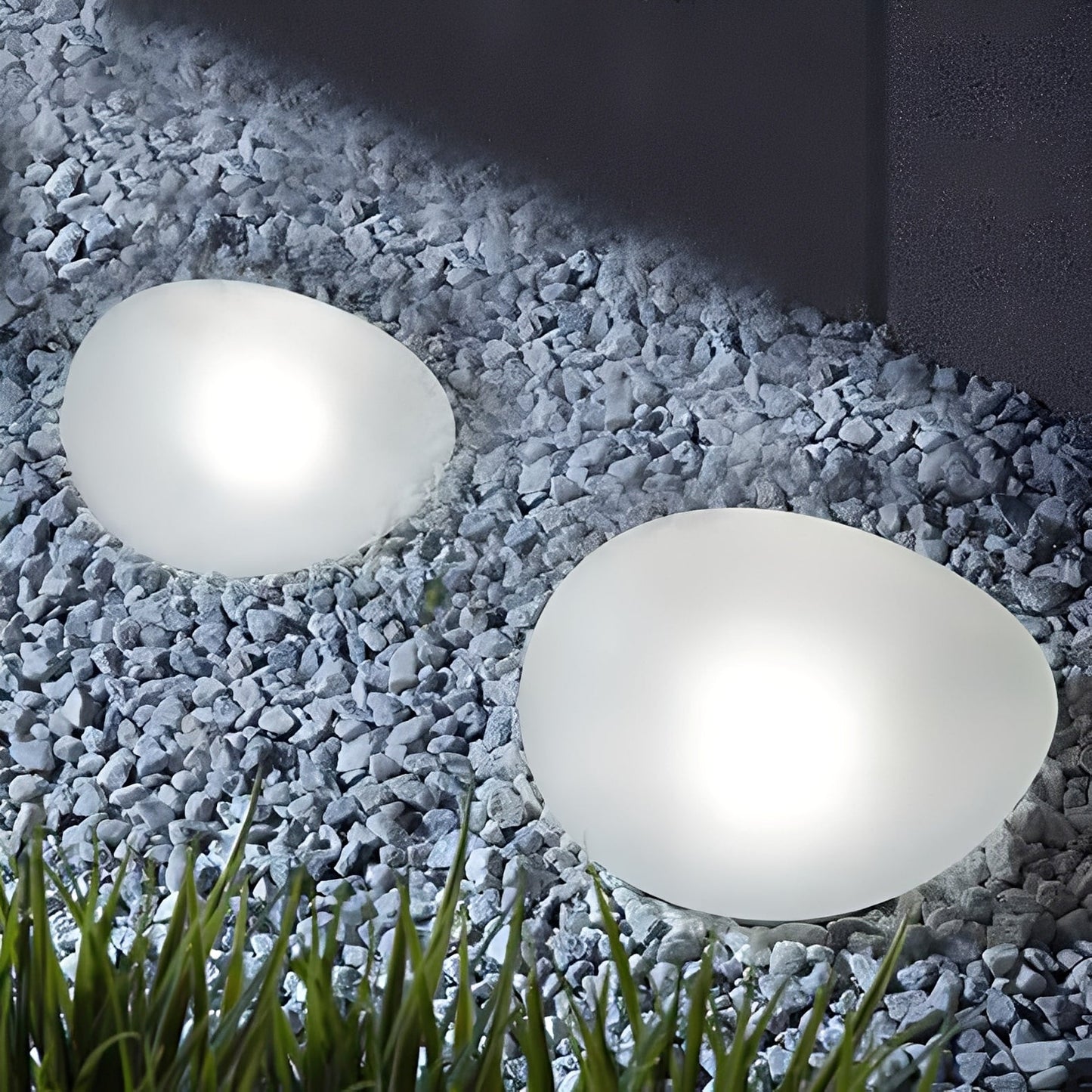 Kaori – Lampe de jardin solaire en forme de galet