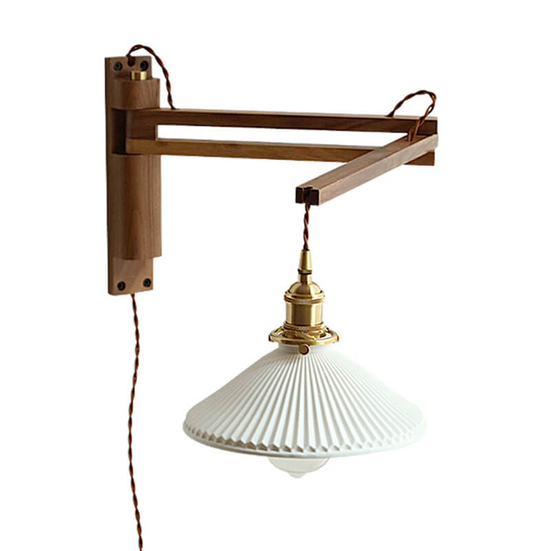 AuraNord – Applique scandinave en verre et noyer