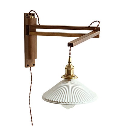 AuraNord – Applique scandinave en verre et noyer