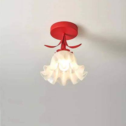 Élodie – Mini-plafonnier Tiffany à motif floral