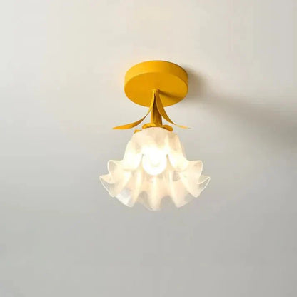 Élodie – Mini-plafonnier Tiffany à motif floral