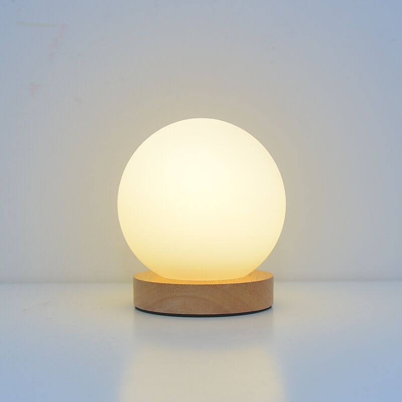Shaira – Lampe de table en cristal avec recharge USB