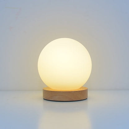 Shaira – Lampe de table en cristal avec recharge USB
