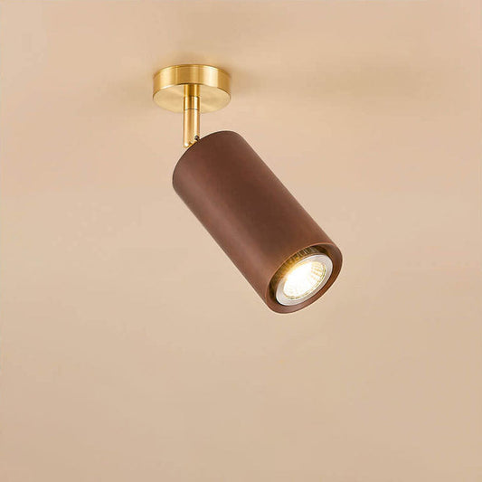 Fabian – Lampe de Plafond Ronde en Bois