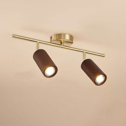 Fabian – Lampe de Plafond Ronde en Bois