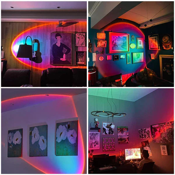 SoleilScène – Lampe projecteur effet coucher de soleil