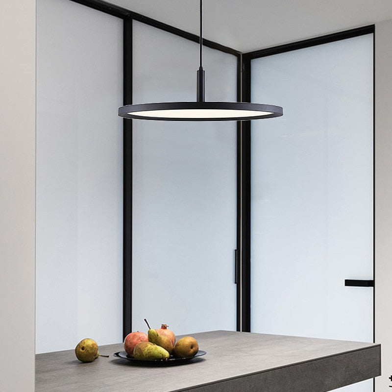 Aria – Disque LED Métallique Suspension