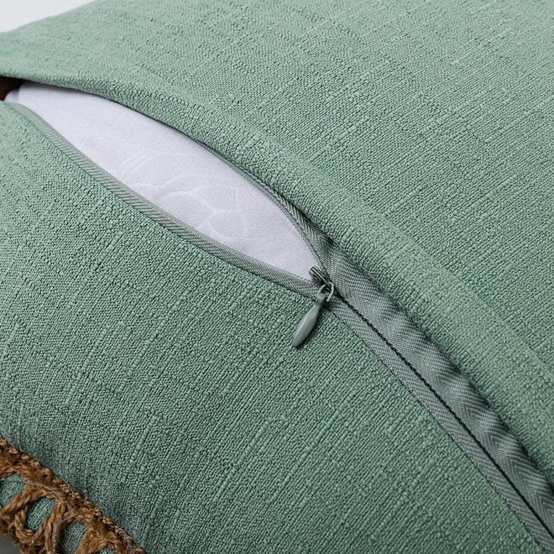 Hempra – Housse de coussin avec détail en corde de chanvre