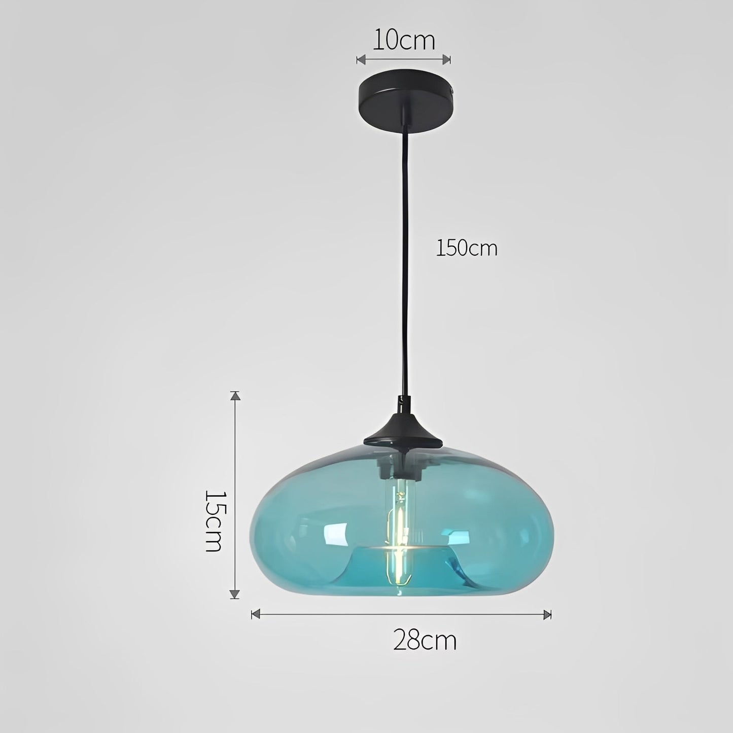 Greta – Suspension en verre inspirée vintage