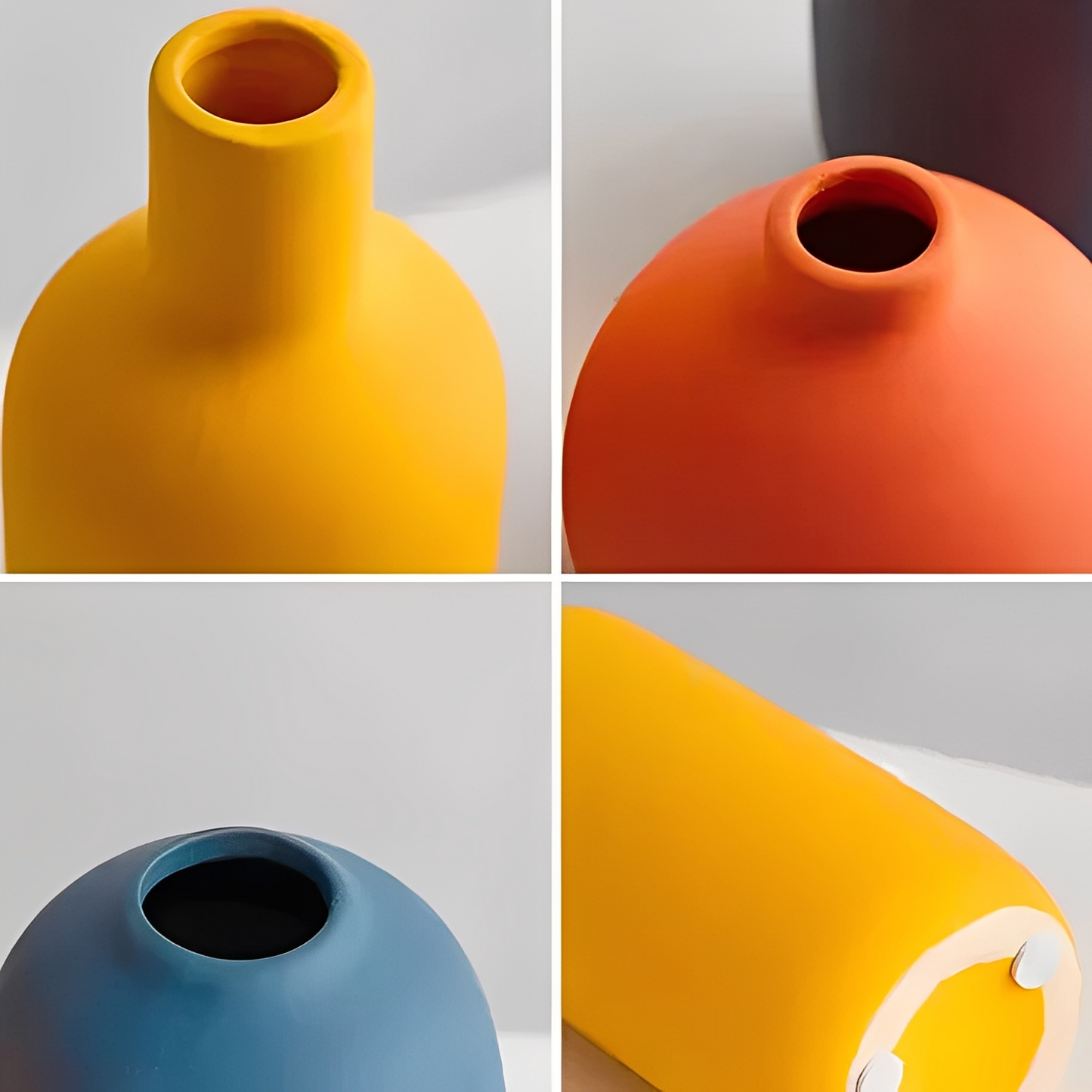 Clara – Style Nordique Vase en Céramique Blanche