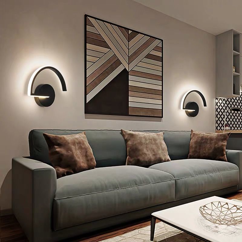 Saran – Art Minimal Applique Murale Semi-Cercle