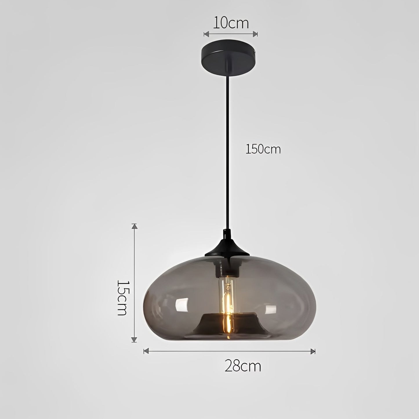 Greta – Suspension en verre inspirée vintage