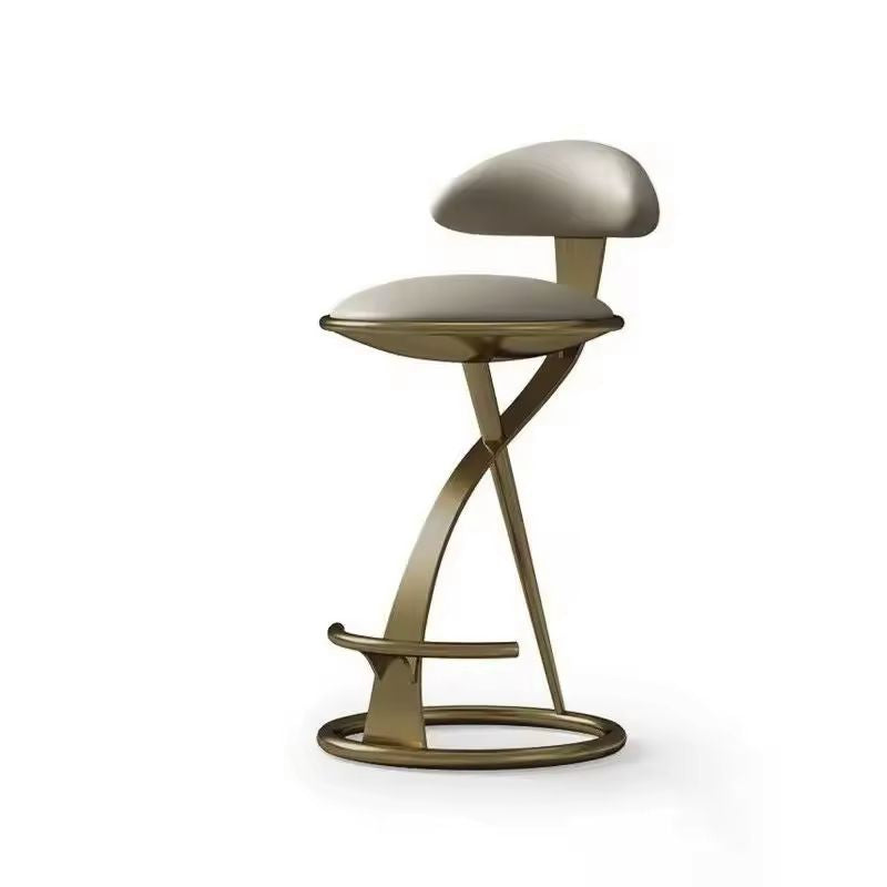 Piolo – Tabouret de bar moderne en cuir et métal