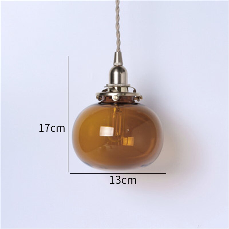 Mitsue – Suspension en verre et laiton rétro japonais