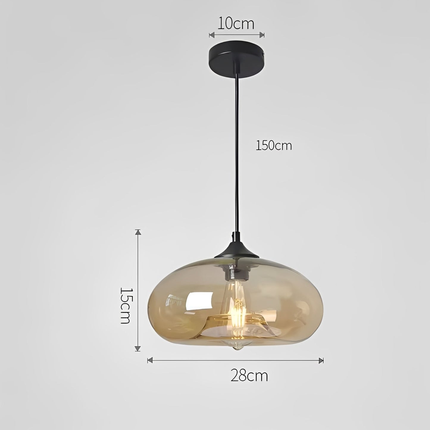 Greta – Suspension en verre inspirée vintage