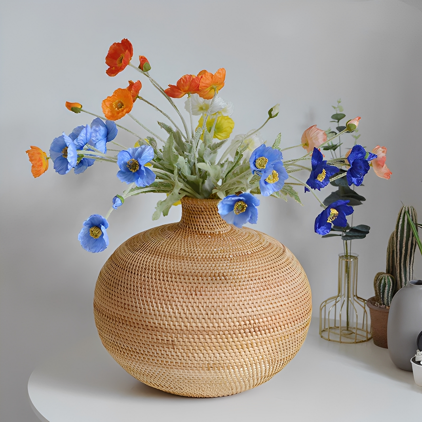 Rafa – Vase en osier boho