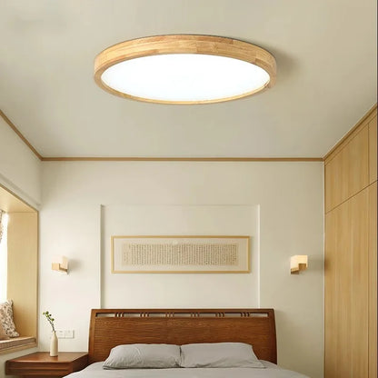 Elion – Plafonnier LED en bois moderne