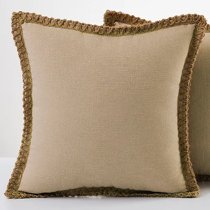 Hempra – Housse de coussin avec détail en corde de chanvre