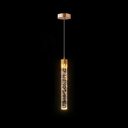 Yukari – Suspension à barre LED en cristal