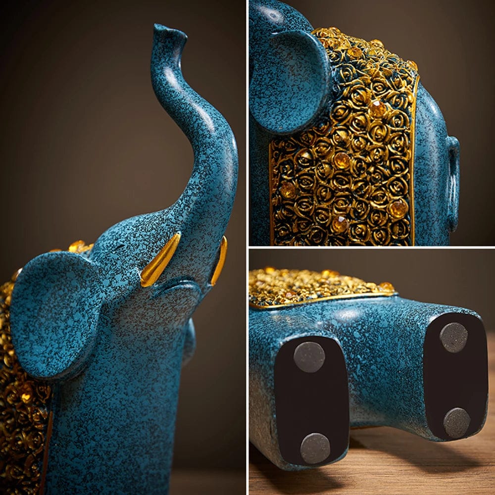 Nolan – Élégante sculpture d'éléphants (ensemble de 2)