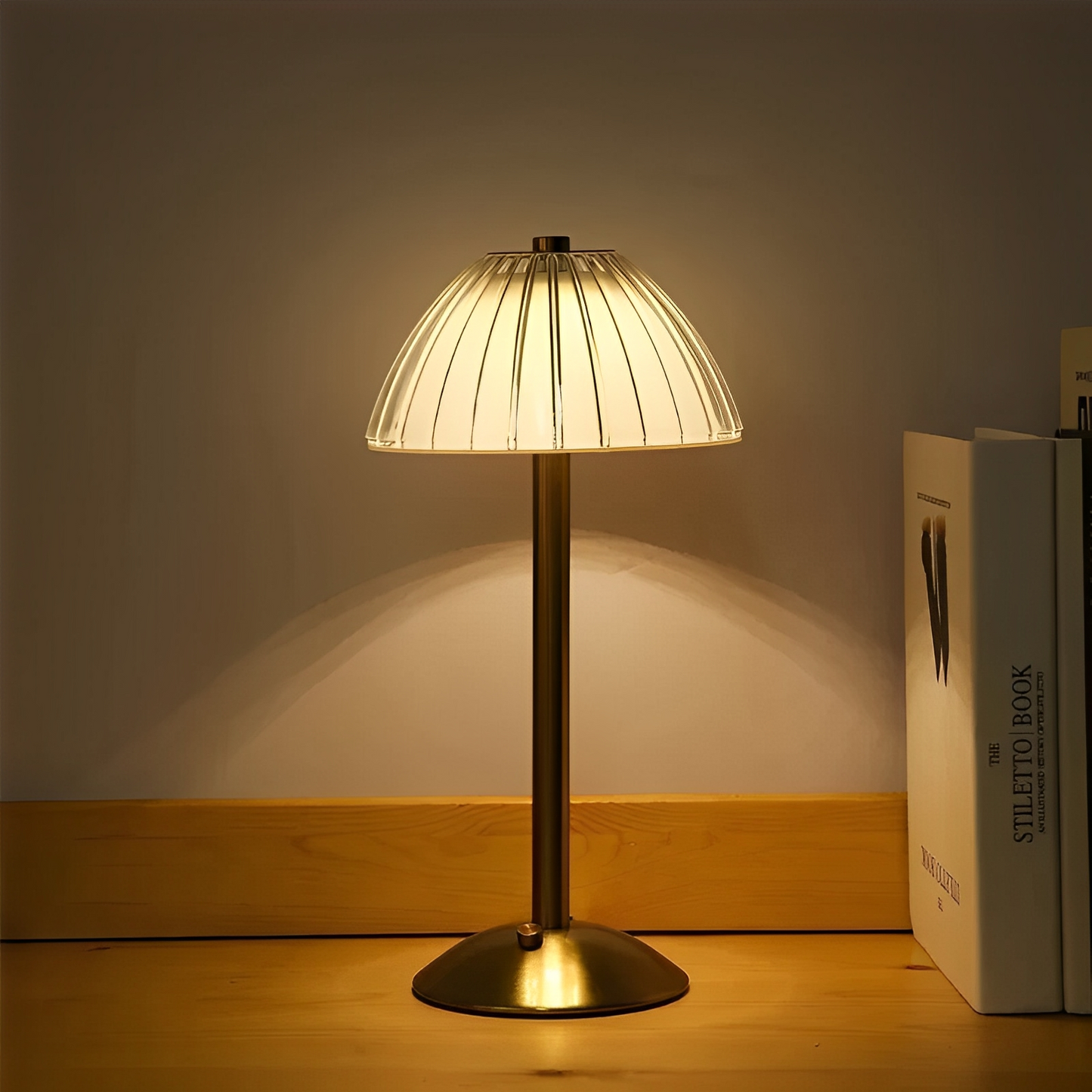 Lunaris – Lampe de table LED en cristal sans fil avec 3 couleurs de lumière