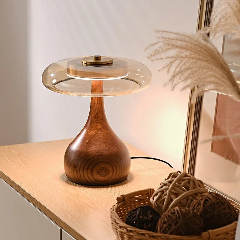 Renji – Lampe de chevet en bois rétro japonais