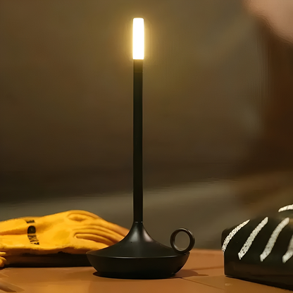 Marcelline – Lampe de Table Rétro Portable avec Effet de Lumière de Bougie