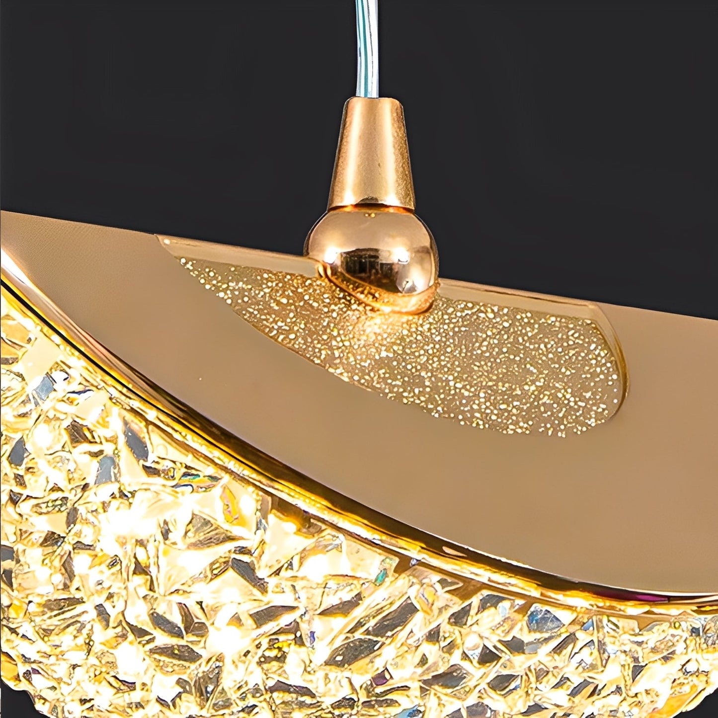 Himari – Suspension en cristal dorée