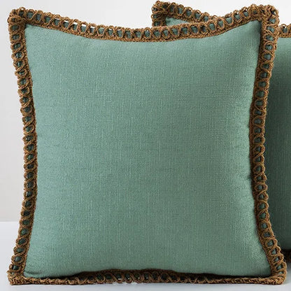 Hempra – Housse de coussin avec détail en corde de chanvre