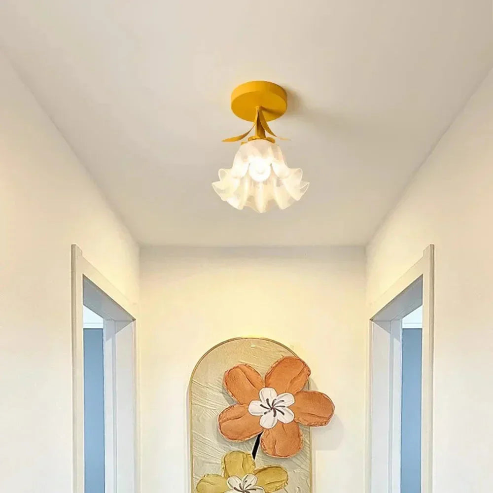 MiniTiffani – Petit plafonnier floral de style Tiffany français