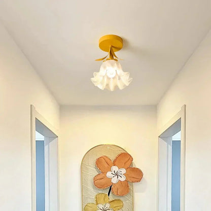 MiniTiffani – Petit plafonnier floral de style Tiffany français