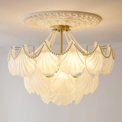 Gia – Lustre en verre coquillage