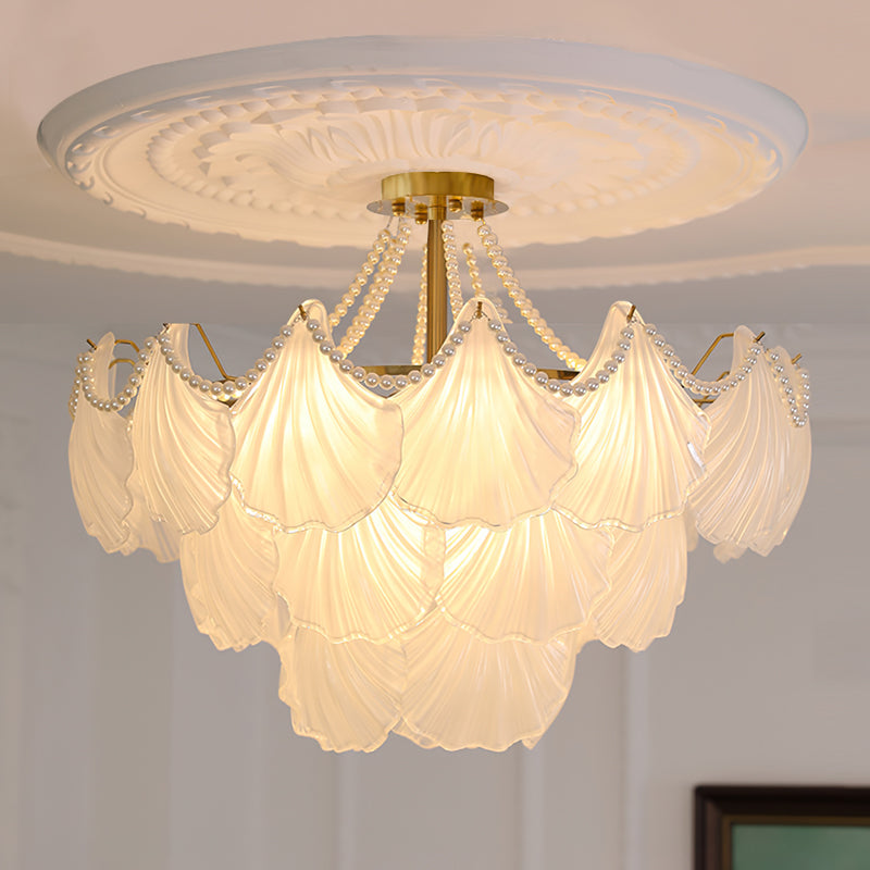 Gia – Lustre en verre coquillage
