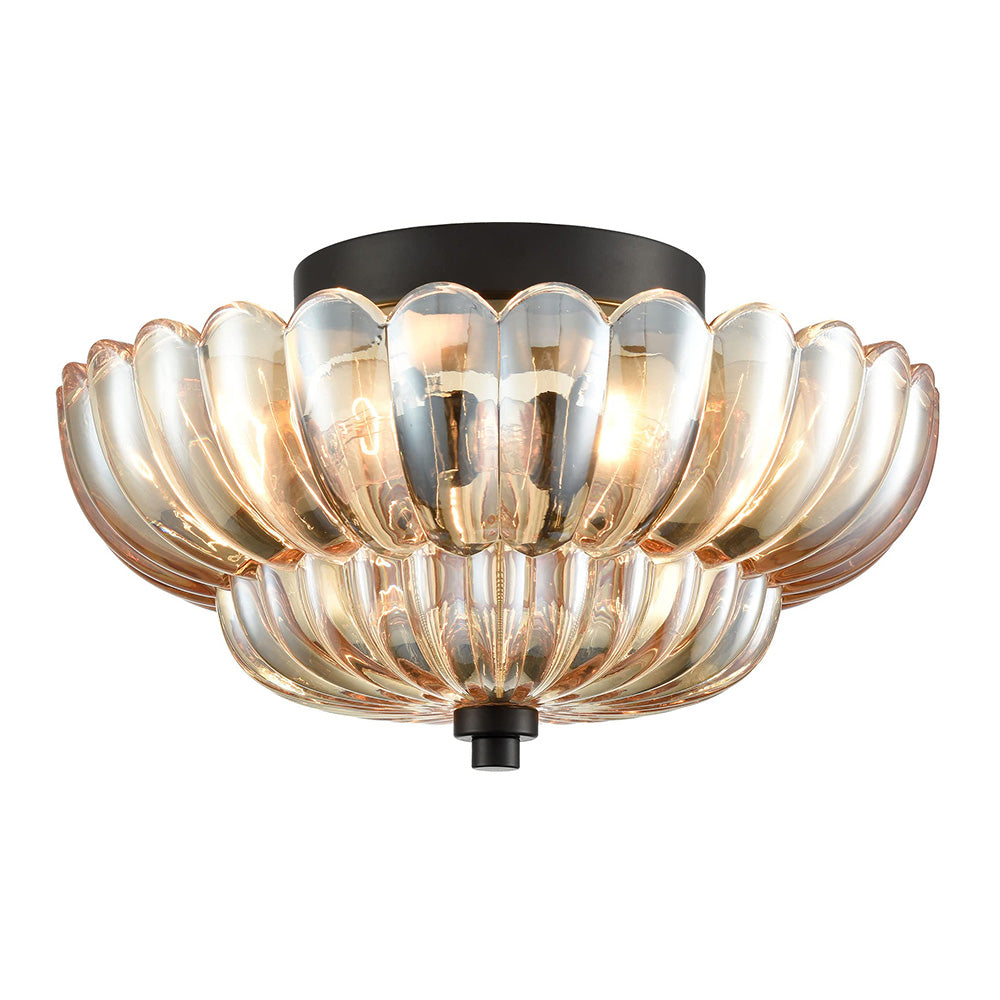 Remi – Plafonnier en Verre Ambré Vintage