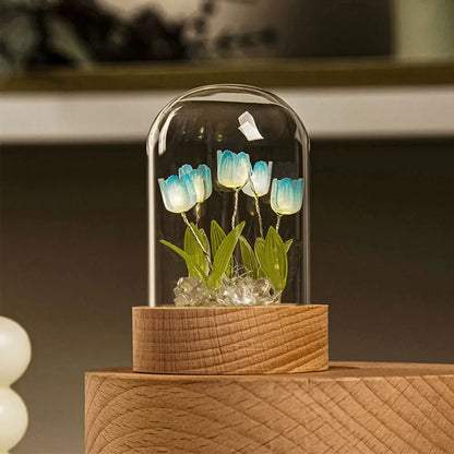 Florina – Lampe Tulipe LED Fabriquée à la Main avec Port USB