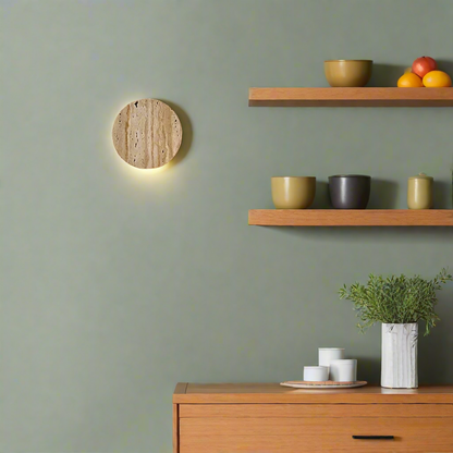 Sanya – Applique Murale en Travertin Wabi Sabi