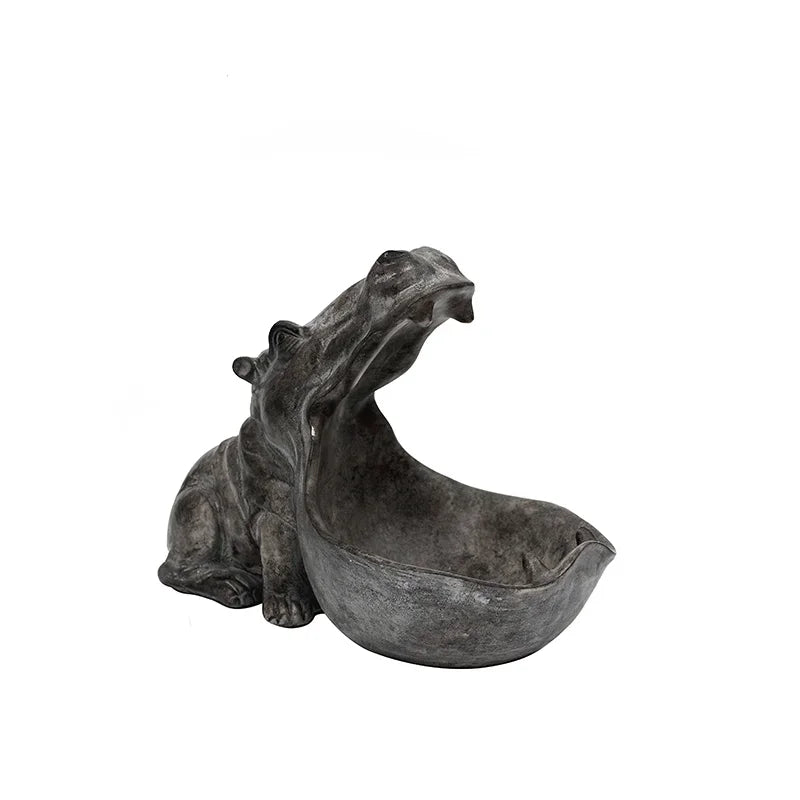 Vase décoratif porte-monnaie hippopotame